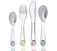Couverts Pour Enfants Smiley-Couverts Enfant Inox-Couverts Enfant 3 Ans-Fourchette Enfant-Vaisselle Enfant-Couverts Bebe 4 Pièces