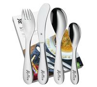 Couverts pour enfants WMF Knuddel avec gravure du nom - bel ensemble de couverts pour enfants, cadeaux de baptême personnalisés avec gravure - idées cadeaux pour filles et enfants à partir de 3 ans, 4