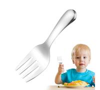 Couverts pour, vaisselle pour - Fourchette/cuillère à argenterie réutilisable en acier inoxydable - Couverts ronds et lisses pour, jolies cuillères/fourchettes en métal avec manche court pour l'