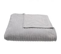 Couverture 100% polyester 220x240 cm microvelours DOLCE gris perle