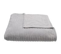 Couverture 100% polyester 240x260 cm microvelours DOLCE gris perle