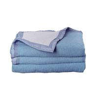 Couverture 100% Pure Laine Vierge Double Face "Volta" 500 Gr/M² Toison D'or - Volta Myosotis Ciel - 240 X 300 Cm
