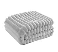 Couverture 150 x 200 cm Plaid Polaire Chaud Couverture Moelleuse et Douillette,Épaisse Plaid Lapin en Peluche Super Douce et Duveteux, Douce et Chaude pour Canapé et lit Chambre à Coucher Bureau- Gris