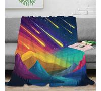 Couverture 3D Imprimée Aurore Météore Microfibre Décor Maison Plaid Etoile Filante pour Adulte Canapé Lit 40x50(100x130cm)