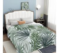 Couverture 3D Imprimée-Canapé en Rayé,bleu clair Flanelle Chaud,Motif Motif mosaïque patchwork & Fleurs et papillons ,Doux et Confortable pour Lit,Canapé,Salon,Cadeau Enfant/Adulte,130x160cm