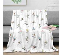 Couverture 3D Imprimée Gymnastique Rythmique Microfibre Douce Plaid Motifs Sport pour Adulte Canapé Décoration Chambre 80×90(200x230cm)