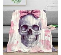 Couverture 3D Imprimée Nœud Coffret Microfibre Décoration Maison Plaid Rose pour Adulte Canapé Chambre 40x50(100x130cm)