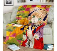 Couverture 3d Sakura Card Captor Anime, Douce Et Confortable, Ideale Pour La Maison, La Chambre, Le Lit, Le Canape, Le Pique-Nique Ou Le Bureau.