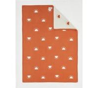 Couverture 75 x 100 cm en tricot, caramel