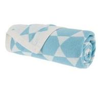 Couverture 75 x 100 cm jacquard turquoise mix & match noukie's G