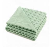 Couverture à bulles pour bébé 0,8 x 1,10 m, douce et confortable, chaude, toutes saisons (vert)