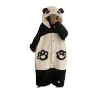 Couverture à capuche panda pour adultes - Pyjama surdimensionné en polaire corail doux et chaud - Vêtement de nuit d'hiver pour homme et femme - Pour les nuits à la maison, multicolore, M