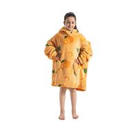 Couverture à capuche pterygoid Orange S/3XL pour enfants et adolescents