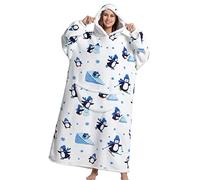 Couverture à capuche surdimensionnée avec poche géante, couverture sweatshirt pour femmes et hommes, taille unique convient à tous, taille unique