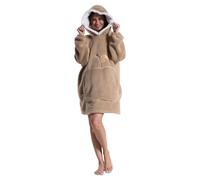 Couverture à capuche surdimensionnée en sherpa, couverture à capuche super douce avec polaire portable - Couverture à capuche moelleuse - Couverture chaude pour adultes et femmes, Couleur 04, M
