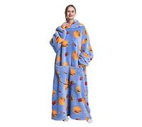 Couverture à capuche surdimensionnée, extra longue à porter en polaire ultra douce et chaude pour homme, femme, adulte, 09, Taille unique
