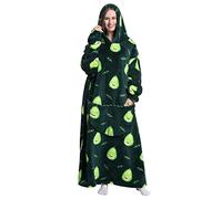Couverture à capuche surdimensionnée, extra longue à porter en polaire ultra douce et chaude pour homme, femme, adulte, 22, taille unique