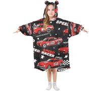 Couverture à capuche surdimensionnée pour enfants, sweat-shirt polaire chaud en peluche pour filles et garçons, poche avant spacieuse, bonnet d'oreille mignon, taille S, Aa550, L