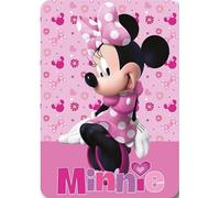 Couverture à carreaux douce et chaude 100 x 140 cm pour enfants, polaire avec impression pour Minnie Mouse, Mickey Mouse