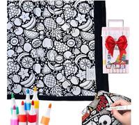 Couverture à colorier à faire soi-même : colorez votre couverture, couvertures lavables en velours pelucheux que vous pouvez colorer, couvertures colorées avec feutres pour adultes, décoration