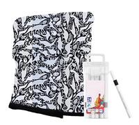 Couverture à colorier DIY - Couvertures de coloriage pour adultes, décoration de la maison en noir | Couverture de canapé pour canapé, chaise, chambre, soirées cinéma, voyages en camping, chambre