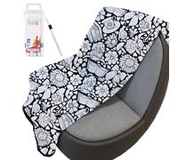 Couverture à colorier DIY - Couvertures de coloriage pour adultes, décoration de la maison en noir | Couverture de canapé pour canapé, chaise, chambre, soirées cinéma, voyages en camping, chambre