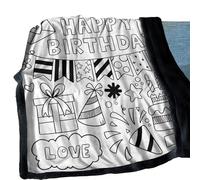 Couverture à colorier - Feuille de Tissu, Couverture de Dessin pour Loisirs créatifs, Tissu entièrement réutilisable, activités des, matériau de Design pour Projet de Salle de Classe, Salon