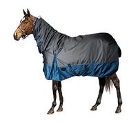 Couverture à dos de cheval avec cou et dos de cheval en tissu Oxford imperméable et respirant pour garder au chaud en automne et en hiver 6XL (7XL)