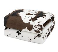 Couverture à imprimé Vache Mignonne pour Enfants, Confortable, Douce et légère - Couverture Polaire Chaude pelucheuse en Peluche Toutes Saisons, canapé, Voyage, Cadeau pour bébé et Tout-Petit, Animal