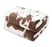 Couverture à imprimé Vache Mignonne pour Enfants, Confortable, Douce et légère - Couverture Polaire Chaude pelucheuse en Peluche Toutes Saisons, canapé, Voyage, Cadeau pour bébé et Tout-Petit, Animal