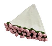 Couverture à Jeter - Couverture tricotée avec Bouquet de Fleurs au Crochet | Literie de Sieste Douce Romantique pour Chambre à Coucher, canapé et canapé de Salon, décoration de dortoir et de Berceau