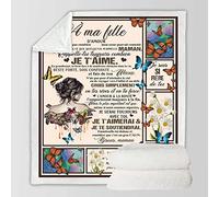 Couverture à Ma Fille, Plaid personnalisé Doux pour Offrir à sa Fille de la Part de Mère, Cadeaux d'anniversaire, De Noël Et du Nouvel an pour Fille 150x200cm