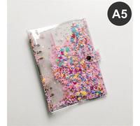 Couverture À Paillettes Pour Ordinateur Portable A5/A6, 6 Anneaux Transparents, Feuilles Mobiles, Dossier, Journal Planificateur, Reliure À Anneaux, Papeterie Kawaii