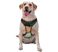 Couverture à rayures blanches et vertes - Harnais pour chien - Réglable - Réfléchissant - Oxford - Contrôle facile - Pour chien de taille moyenne et grande