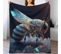 Couverture Abeille, Impression Numérique, Couvertures en Flannel De Canapé pour Enfants, Garçons Et Adultes 180×200cm