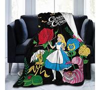 Couverture Alice au pays des merveilles pour adolescentes, enfants, toutes saisons, couverture en flanelle pour décoration de salon, 203 x 152 cm