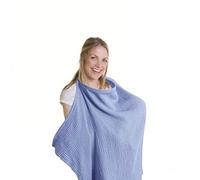 Couverture Allaitement Bebe, Couverture d'Allaitement Bébé Couverture Bebe Douce et Respirante Cache Allaitement Écharpe Allaitement Bébé Ajustable pour Mamans (bleu et violet)