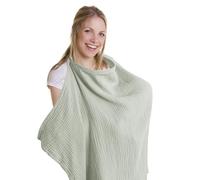 Couverture Allaitement Bebe, Couverture d'Allaitement Bébé Couverture Bebe Douce et Respirante Cache Allaitement Écharpe Allaitement Bébé Ajustable pour Mamans (vert grisâtre)