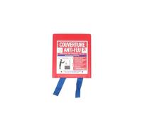 Couverture Anti-Feu 1,10 m x 1,10 m - 3 Couches Fibre de Verre et PVC - Certifiée en 1869:2019 - Boîtier Rigide - Norme ISO 9001 - Sécurité Cuisine et ERP