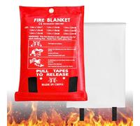 Couverture Anti-Feu, 2 M*2 M Couverture Anti-Incendie, Couvertures Anti-Feu De Cuisine, Couverture Anti-Feu en Fibre De Verre pour Les Feux De Graisse, Cuisine, Voiture, Caravane, Etc