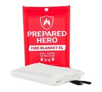 Couverture Anti-feu d'urgence Extra Large Prepared Hero - 1 lot - Couverture Anti-feu XL pour la Cuisine, Couverture Anti-feu XL de 120x180 cm pour la Maison, Couverture Anti-feu XL en Fibre de Verre