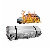 Couverture Anti-feu d'urgence Voiture, Couverture Anti-Incendie en Fibre Verre, Tissu Ignifuge Spécial La Lutte Contre Les Incendies, Les Accidents Véhicules Électriques(6x8 m/19.6x26 ft)