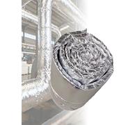 Couverture anti-feu en fibre céramique haute température, écran thermique double face en feuille d'aluminium for cheminée, chaudière, conduits et tuyaux de cuisine commerciale(1-61x1500cm)