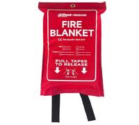Couverture anti-incendie en fibre de verre conforme à la norme DIN EN 1869:2019, couverture de protection incendie pour cuisine, maison, bureau, camping, garage (1,2 m x 1,2 m)