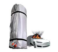 Couverture anti-incendie pour véhicule - Couverture d'urgence pour véhicules électriques, essence, feux de moteur, tissu réutilisable en fibre de verre avec revêtement en silicone double face