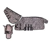 Couverture Anti Mouche avec Couvre-Cou et Bonnet pour Cheval QHP