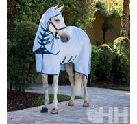 Couverture anti-mouches avec couvre-cou pour cheval Amigo Bleu 155/206 cm