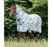 Couverture anti-mouches pour cheval avec couvre-cou Amigo Bug Rug Plus Bleu 7'0"