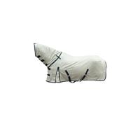 Couverture anti-mouches pour cheval avec couvre-cou amovibles HKM Rain II Gris 165 cm