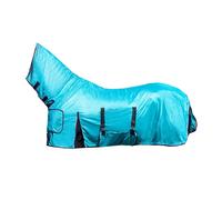 Couverture anti-mouches pour cheval avec couvre-cou HKM Lissabon- Style Bleu 155 cm